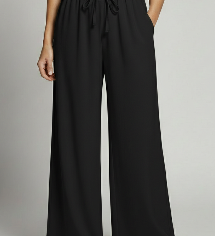 Damen Palazzo-Hose mit elastischem Bund und Seitentaschen