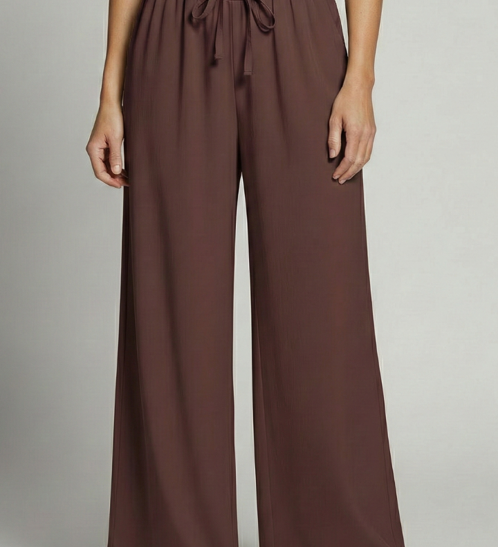 Damen Palazzo-Hose mit elastischem Bund und Seitentaschen