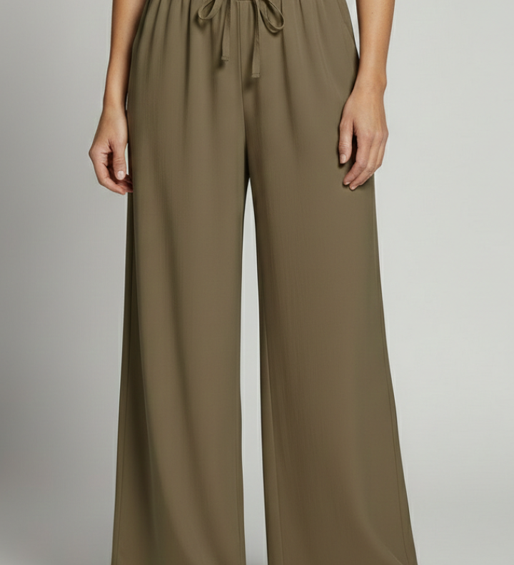 Damen Palazzo-Hose mit elastischem Bund und Seitentaschen