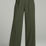 Damen Palazzo-Hosen mit Frontfalten und Gesäßtaschen