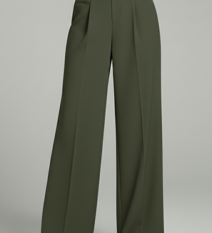Damen Palazzo-Hosen mit Frontfalten und Gesäßtaschen