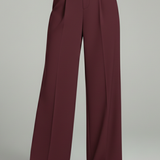 Damen Palazzo-Hosen mit Frontfalten und Gesäßtaschen