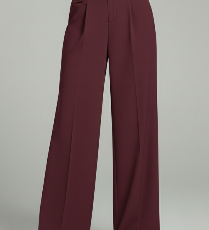 Damen Palazzo-Hosen mit Frontfalten und Gesäßtaschen
