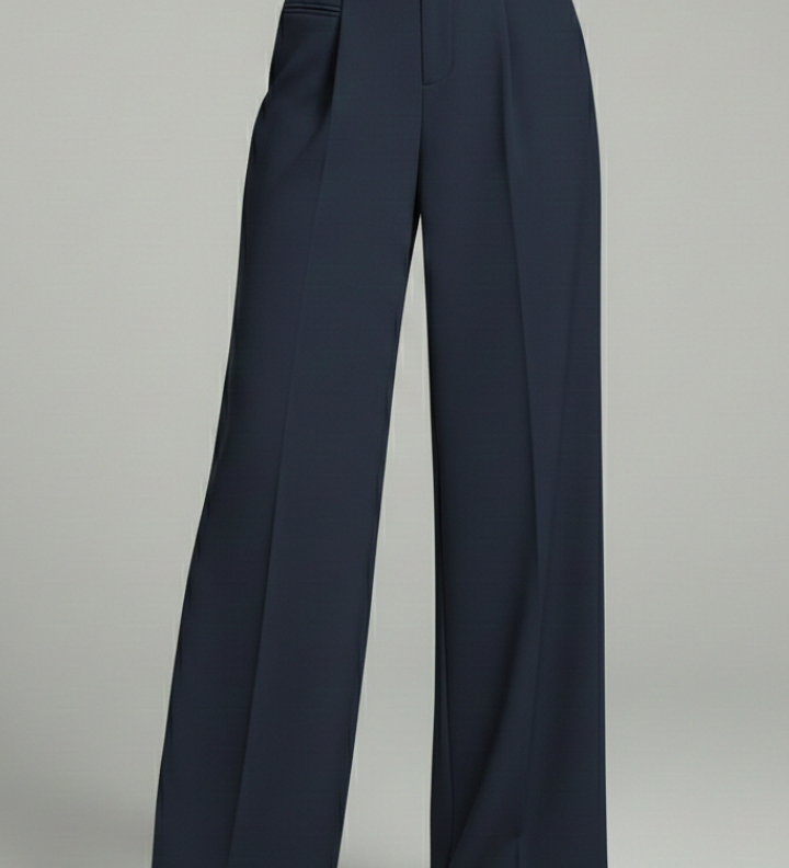 Damen Palazzo-Hosen mit Frontfalten und Gesäßtaschen