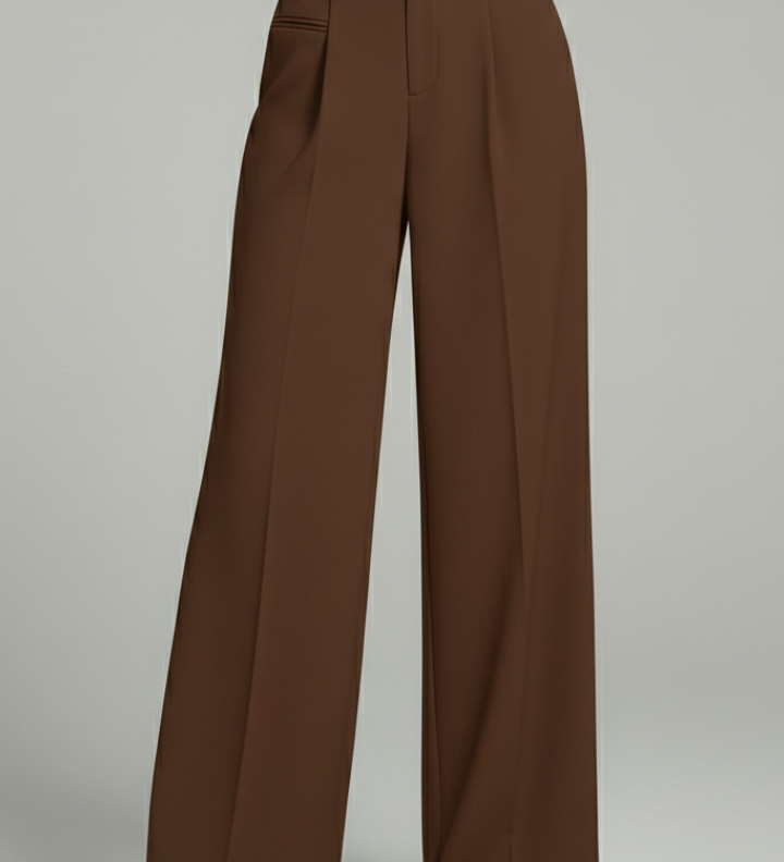 Damen Palazzo-Hosen mit Frontfalten und Gesäßtaschen
