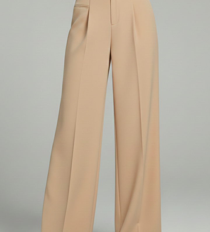 Damen Palazzo-Hosen mit Frontfalten und Gesäßtaschen