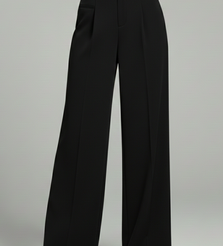 Damen Palazzo-Hosen mit Frontfalten und Gesäßtaschen