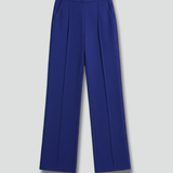 Damen Palazzo-Hose mit Hohem Bund und Falten