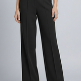 Damen Palazzo-Hose mit Hohem Bund und Falten