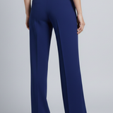 Damen Palazzo-Hose mit Hohem Bund und Falten