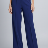 Damen Palazzo-Hose mit Hohem Bund und Falten