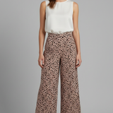 Damen Palazzo-Hosen mit Hoher Taille und Punkten