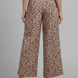 Damen Palazzo-Hosen mit Hoher Taille und Punkten