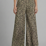Damen Palazzo-Hosen mit Hoher Taille und Punkten
