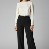 Damen Palazzo-Hosen mit Hoher Taille und Weiten Beinen
