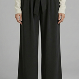 Damen Palazzo-Hose mit Bindegürtel und