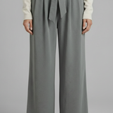 Damen Palazzo-Hose mit Bindegürtel und