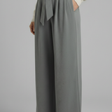 Damen Palazzo-Hose mit Bindegürtel und