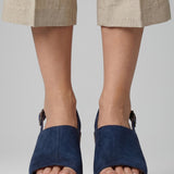 Damen Plattform Sandalen mit Schnallenriemen und gepolsterter Sohle