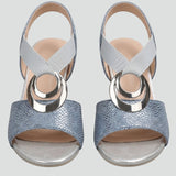 Damen Sandalen mit verstellbarem Knöchelriemen und Blockabsatz