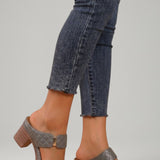 Damen Sandalen mit verstellbaren Riemen und Blockabsatz
