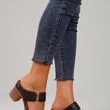 Damen Sandalen mit verstellbaren Riemen und Blockabsatz