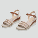 Damen Sandalen mit verstellbaren Riemen und gepolstertem Fußbett