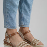 Damen Sandalen mit verstellbaren Riemen und gepolstertem Fußbett