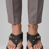 Damen Sandalen mit verstellbaren Riemen und gepolsterter Sohle