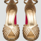 Damen Sandalen mit Knöchelriemen und Blockabsatz