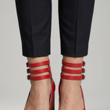 Damen Sandalen mit Knöchelriemen und Blockabsatz