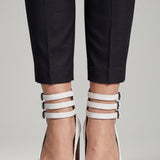 Damen Sandalen mit Knöchelriemen und Blockabsatz