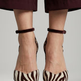 Damen Sandalen mit Knöchelriemen und mittelhohem Absatz