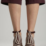 Damen Sandalen mit Knöchelriemen und mittelhohem Absatz
