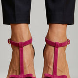 Damen Sandalen mit Knöchelriemen und Stiletto-Absatz