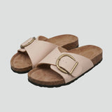 Damen Sandalen mit Schnallenverschluss und strukturiertem Sohlen