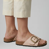 Damen Sandalen mit Schnallenverschluss und strukturiertem Sohlen