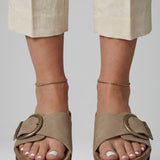 Damen Sandalen mit Schnallenverschluss und strukturiertem Sohlen