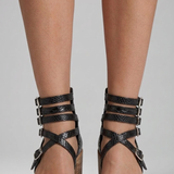 Damen Sandalen mit gepolstertem Fußbett und Schnallenverschluss