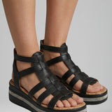 Damen Sandalen mit Strassdetails und verstellbaren Riemen