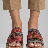 Damen Sandalen mit Slip-On Design und gepolstertem Fußbett