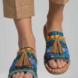 Damen Sandalen mit Slip-On Design und gepolstertem Fußbett