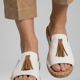 Damen Sandalen mit Slip-On Design und gepolstertem Fußbett
