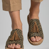 Damen Sandalen mit Slip-On Design und gepolstertem Fußbett