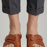 Damen Sandalen mit Zehensteg und verstellbarem Riemen