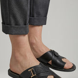 Damen Sandalen mit Zehensteg und verstellbarem Riemen