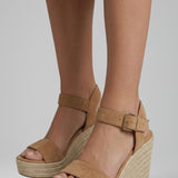 Damen Sandalen mit Wedge-Sohle und Schnallenverschluss