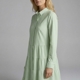 Damen Hemdkleid mit Knopfverschluss und gestuftem Rock