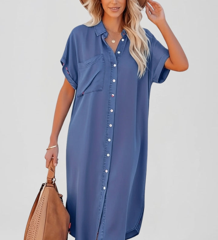 Damenhemdkleid mit Knopfleiste