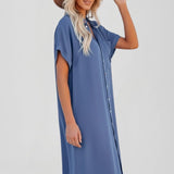 Damenhemdkleid mit Knopfleiste